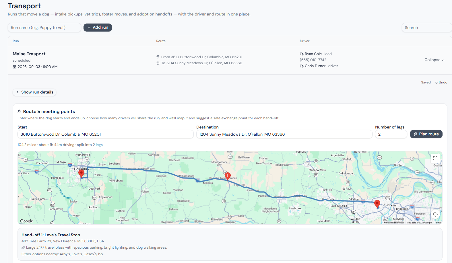 Rescue Management Hub AI-assisted transport route planning